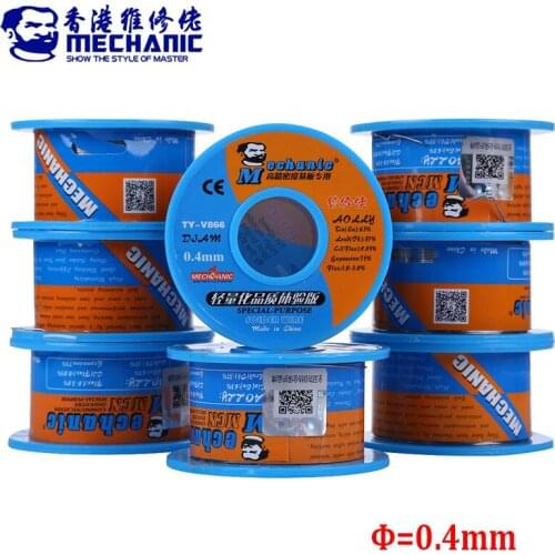 MECHANIC Soldering Tin Wire 40g 0.4mm Solder Wire Flux 1.0-3.0% Welding Tin Wire BGA Soldering Station Repair Tools