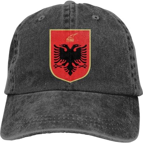 Albania Coat Of Arms Crest Baseball Cap cowboy hat Peaked cap Cowboy Bebop Hats Men and women hats