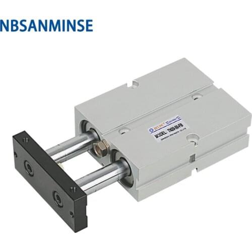 NBSANMINSE TN Bore 20mm 0.1 ~ 1.0 MPa Double rod cylinder Double Acting With Magnet Air Pneumatic Cylinder High Quality