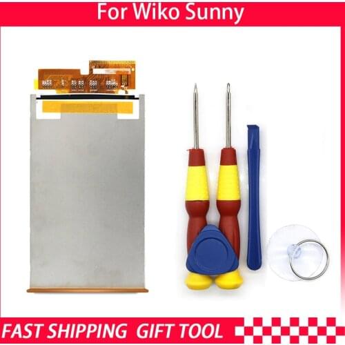 New Original LCD Display LCD Screen For Wiko Sunny Replacement Parts + Disassemble Tool+3M Adhesive