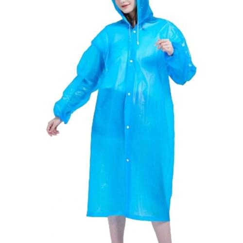 High Quality 1PC EVA Unisex Raincoat Thickened Waterproof Rain Coat Women Men Black Camping Waterproof Rainwear Suit