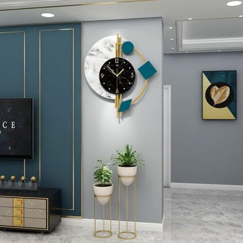 Nordic luxury clocks living room wall clock creative personality clock simple home decoration Shi Ying wall clock