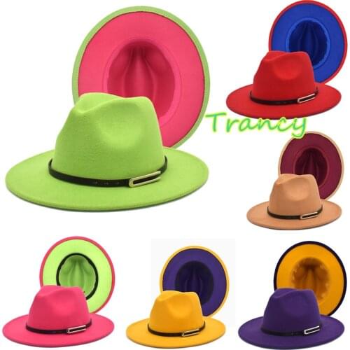 Black fedoras wide brim hat Panama felt hat for male jazz hat church top cap british women fedoras hats for men шляпа женская