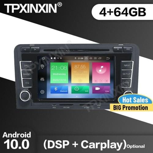 64G Car Radio Stereo Receiver Android For AUDI A3 2003 2004 2005 2006 2007 2008 2009 2010 2011-2013 Multimedia Player Head Unit