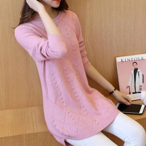 Women Knitted Sweaters 2021New Autumn Long Sleeve Pullover Sweater Female Plus size Loose Casual Tops Bottoming Shirt Jumper