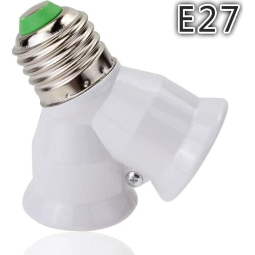 Screw E27 LED Base Light Lamp Bulb Socket E27 to 2-E27 Splitter Adapter lamp holder E27 socket bulb holder