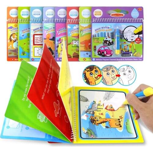 Magic Water Drawing Book For Kids Coloring Album Style Book Sensory Doodle Painting Book Drawing Enlightenment Baby Copybooks