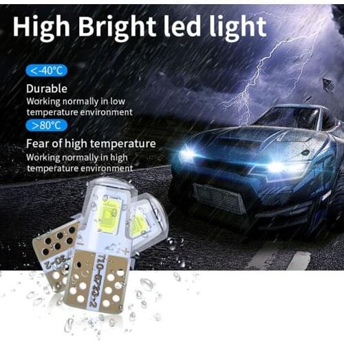 WTS 300pcs LED W5W T10 194 168 W5W 5730 2SMD Led Parking Bulb Auto Wedge Clearance Lamp Silica Bright White License Light Bulbs
