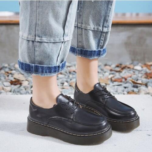Women Chunky Sneakers Hidden Heels Height Increasing Ladies Wedge Shoes High Top Autumn Platform Women Shoes jk uniform Shoes