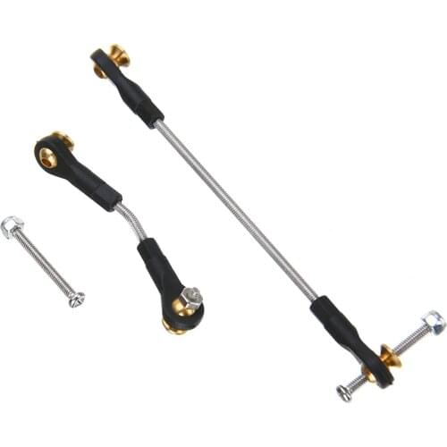 1 Set RC Steering Rod Metal RC Car Steering Pull Rod Upgrade Part For WPL B1 B14 B24 B24 C14 C24 1/16