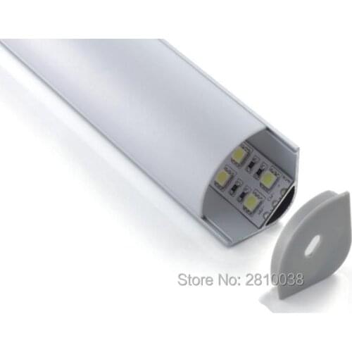 100 X 1M Sets/Lot 45 degree corner led aluminum profile channel and V alu extrusion for led cabinet or wardrobe lamp