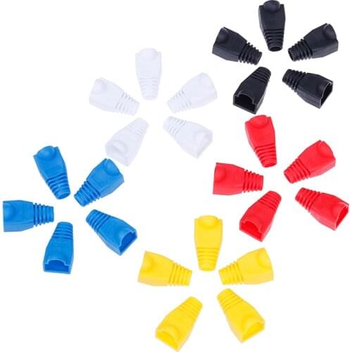 20pcs/lot Rj-45 Adapter Cap Rj45 Cat5 Cat6 Cover Cap Socket Boots Cap Head