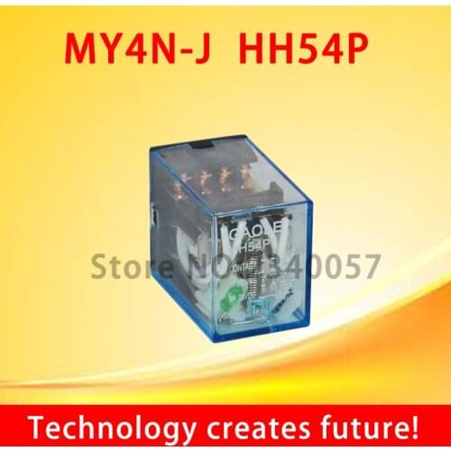 5 pcs/Lot Coil Power Relay MY4NJ 220V AC Miniature Relay 4NO 4NC 14 Pins 5A 250VAC MY4N-J HH54P Intermediate relay
