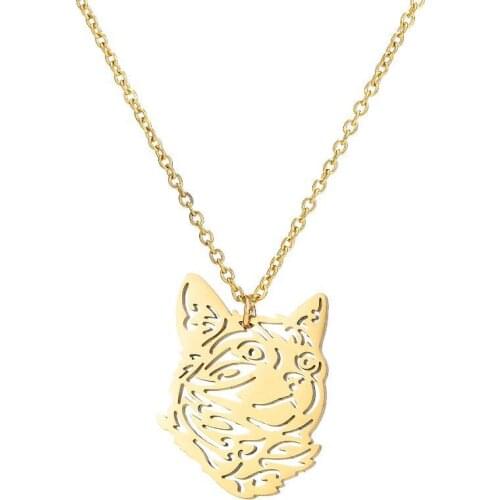 BAECYT Aesthetic 316L Stainless Steel Chain Jewelry Necklaces Unique Cat Charms Necklace Animal Pendant Wholesale Price