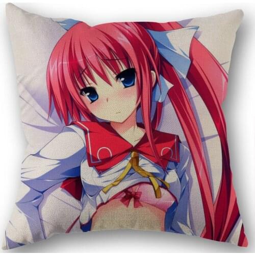 Anime Girl 03 Pillowcase Wedding Decorative Cotton Linen Pillow Case For Home Pillow Cover 45X45(One Sides)