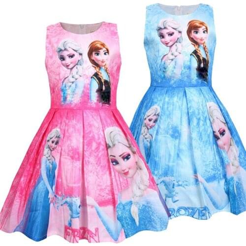 Disney Frozen 2 Girls Dresses Children Clothes Snow Queen Girl Birthday Party Vestidos Baby Princess Dress Anna Elsa Kids Dress