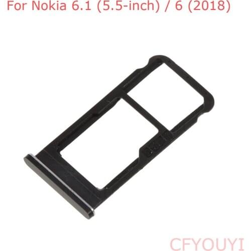 For Nokia 6.1 (5.5-inch) / 6 2018 Dual SIM Card Tray Holder Slot Replace Part For Nokia 6.1 Plus X6 2018