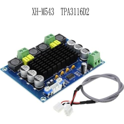TPA3116D2 Dual-channel Stereo High Power Digital Audio Power Amplifier Board 2*120W XH-M543 12V-26V Module Class D Dual Channel