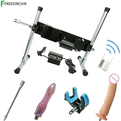 Fredorch 120w Premium VAC-U-LOCK Metal Sex Machine Turbo Gear Power love machine with big dildos anal sex attachment Sex Product