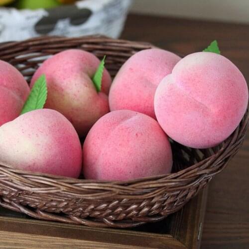 ANGRLY Simulation Plant Foam Restaurant Fruit Wedding Fruit Vegetable Fake Peaches Peaches Simulation Wedding Decoration