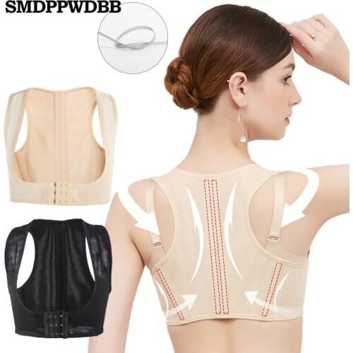 Women Posture Corrector Breast Collect Shapewear Spine Back Support Shoulder Bandage Body Shaper Adjustable Brace Humpback