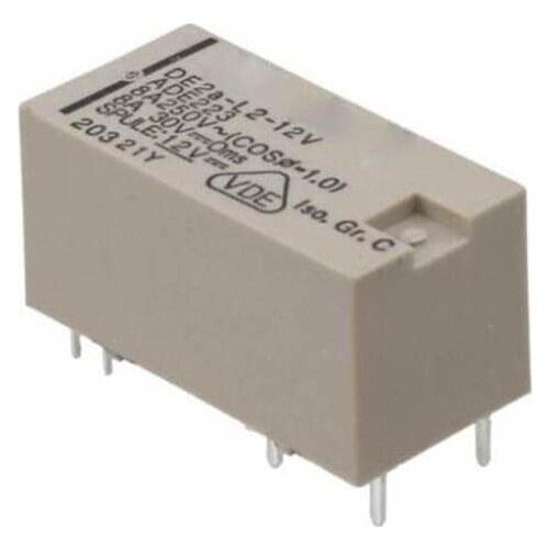 HOT NEW 12V relay DE2A-L2-12V DE2A L2 DE2AL212V Universal relay DC12V 12VDC 12V 8A 6PIN