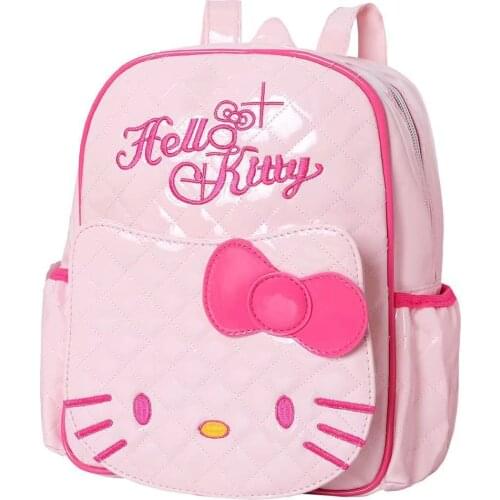 Hello kitty cartoon cute PU student school bag primary school children children leather kid children girl backpack