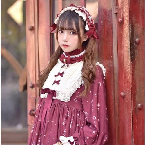 Multicolor Cute Handmade Headwear bnt Fake Bonnet Headband Hairband Hair Ribbon Lolita Lace Pearl Chain Bow Sweet Elegant