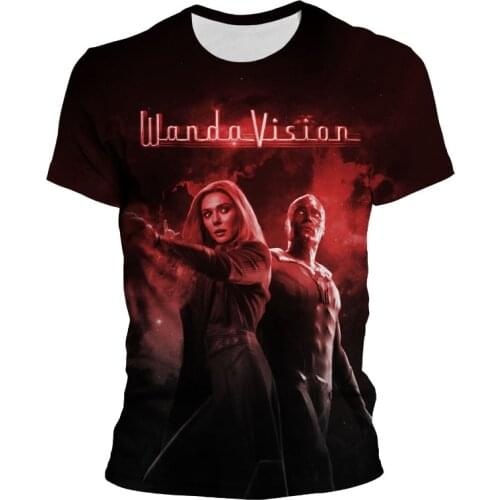 Fashion Marvel Avengers Wanda Vision Mens Women Tshirt Child T-Shirt Tv Show Shirts Superhero Scarlet Witch Tees 3D Printed Top