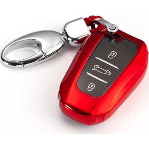 New Soft TPU Car Key Case Full Cover For Peugeot 208 5008 DS3 DS5 DS6 For Citroen C4 C5 X7 Smart Remote Key Shell Accessories
