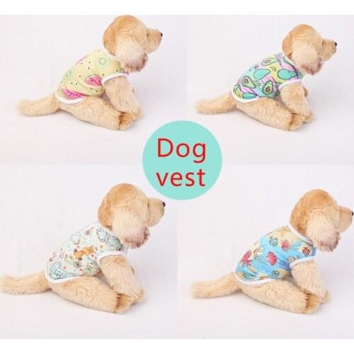 Pet Dog Clothes Cute Print Summer Pets T-shirt for Small Medium Dogs Pet Chihuahua Pug Sleeveless Vest Clothing Pet Dog Apparel