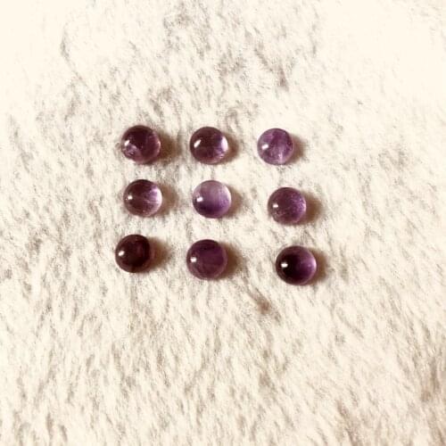 Wholesale 10pcs/lot Lavender Amethysts Bead Cabochon 8mm 10mm 12mm 16mm 20mm Round Gem Stone Bead Cabochon Ring face For Jewelry