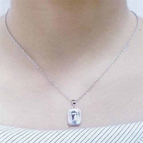 925 Sterling Silver Pendants necklace with Chain for Women wedding Valentines Day gift wholesale luxury fashion jewelry x1997