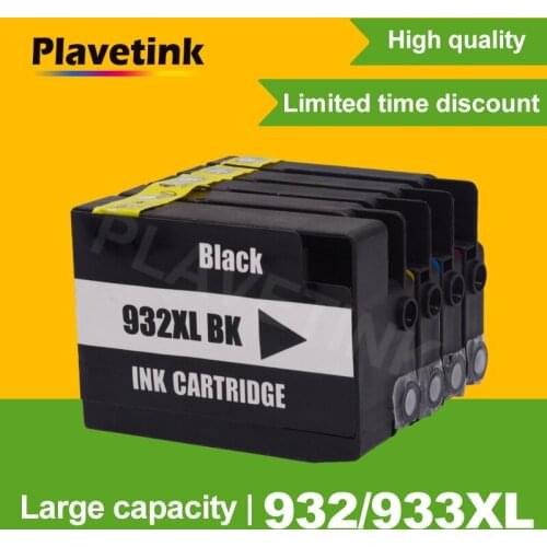 Plavetink 932XL 933XL Ink Cartridge Replacement For HP 932 933 Officejet 6100 6600 6700 7110 7610 7612 7510 7512 Printer Full