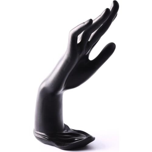 Black Resin Hand Ring Jewelry Display Holder Stand Organizer Showcase