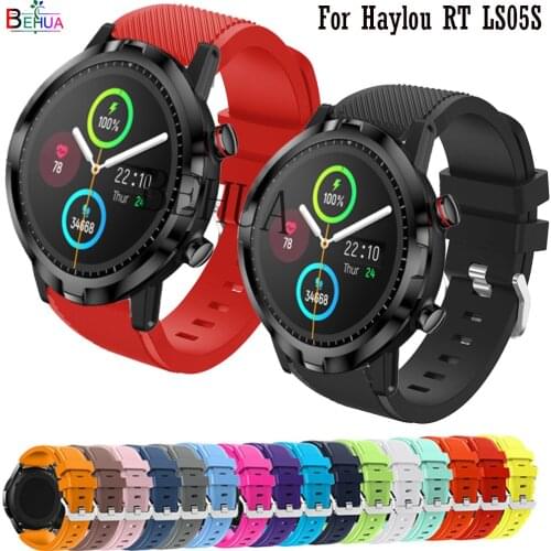 22mm Watchband Correa For Xiaomi Haylou RT LS05S Strap Silicone Sport bracelet For Realme Watch S Smart Wristband Accessories