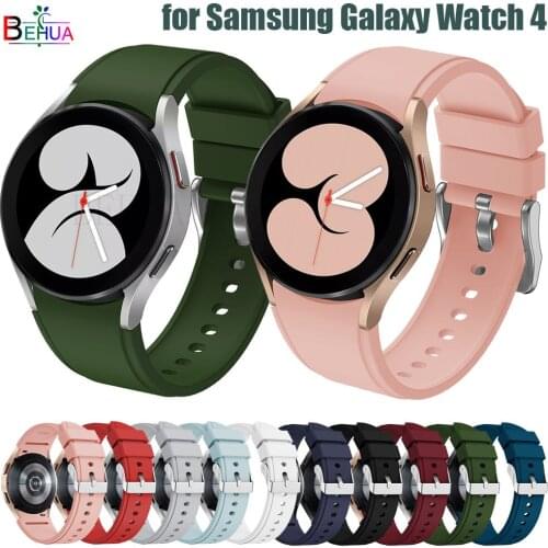 Silicone Watchband For Samsung Galaxy Watch 4 44MM 40MM / Galaxy 4 Classic 46mm 42MM Active 4 band Strap Wristband Bracelet belt