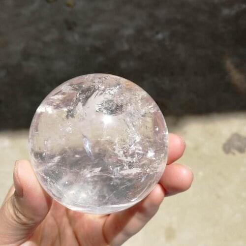 100% About 6cm Natural Clear Quartz Balls Crystal Gemstones Sphere Meditation Reiki Healing Chakra High Quality For Home Decor