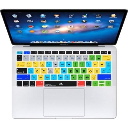 For Macbook Air 13 2018 13.3 Inch Release A1932 2019 For Adobe Premiere Pro Cc Hotkey Silicone Keyboard Cover Skin A1932