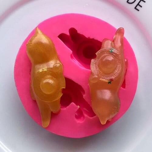 Straw Hat Cat Silicone Fondant Mould DIY Baking Cake Mold XGY-150