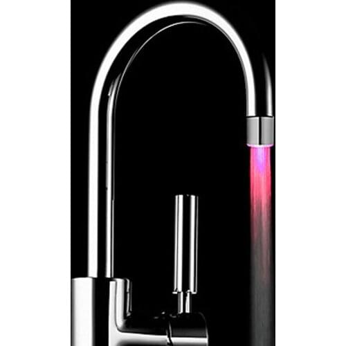 Led Temperature Sensitive 3-color Light-up Faucet Kitchen Bathroom Glow Water Saving Faucet Aerator Tap Nozzle Shower Light