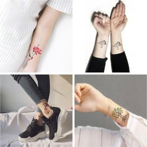 Waterproof Temporary Tattoo Sticker of body cute animals cat fox Whale tattoo tatto stickers flash tatoo fake tattoos girl women