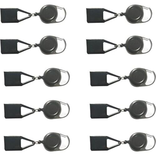 10Pcs Silicone Lighter Holder Sleeve Clip Lighter Protective Cover Smoking Accessories with Retractable Keychain