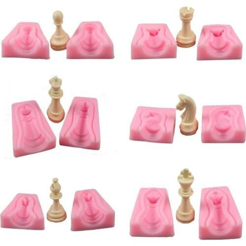 12pcs/set International Chess Cake Mold King Queen Knight Rook Pawn Bishop Sugarcraft Chocolate Cookie Cake Decorating Tools