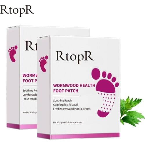 2Boxes RtopR Wormwood Health Body Detox Foot Patch Effective Improve Sleep Quality Slimming Patch Loss Weight Care Foot Patch