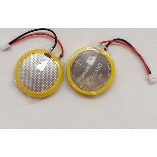 2pcs/lot New For Panasonic CR2450 battery with solder pin plug wire bonders CR 2450 3V AFPX-BATT FP-X Series PLC Batteries