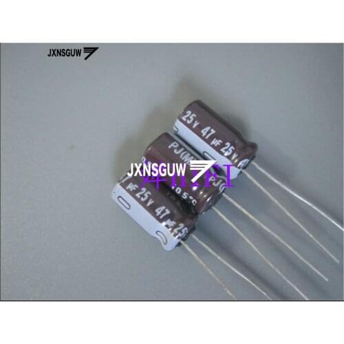 20PCS NICHICON PJ 25V47UF 6.3X11MM 47UF 25V original audio Aluminum electrolytic capacitor 105 degrees 47uF/25V