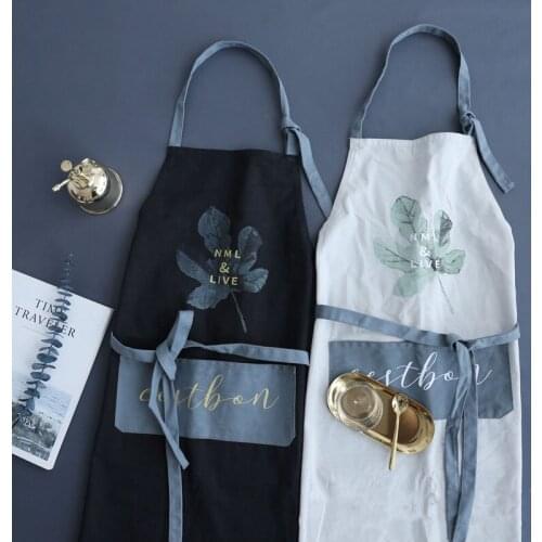 Coconut leaf Kitchen Aprons Florist Coffee Shop Working Apron Women Cooking Baking Restaurant Apron Cleaning Tools Pinafore