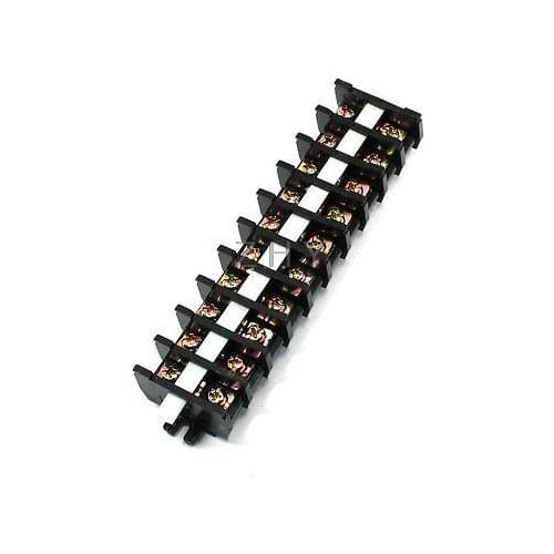30A 600V Double Rows 10 Position Connector Strips Terminal Blocks