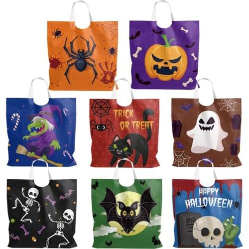 32 pcs Halloween Candy Bags, Halloween Drawstring Goodie Bags, Halloween Treats Bags For Halloween Party Favor Supplies